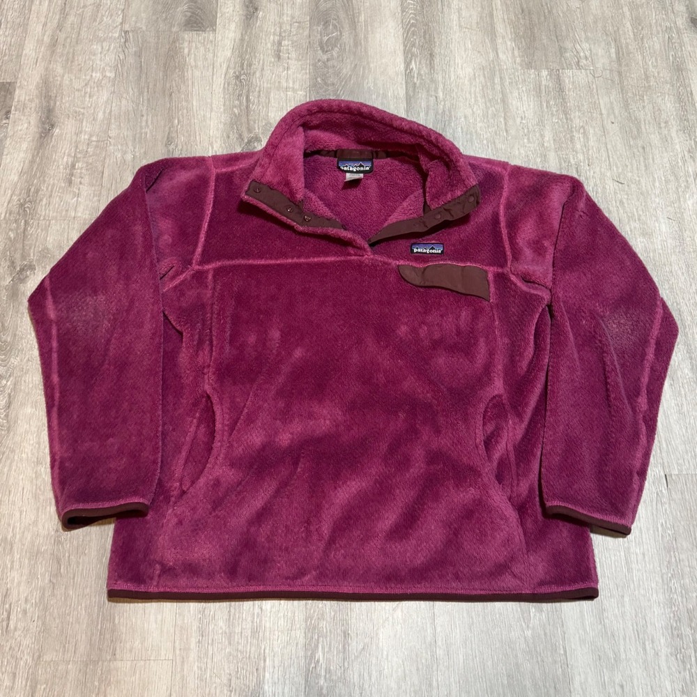 Patagonia Womens Re-Tool Snap-T Fleece Pullover Magenta Purple Large 25442